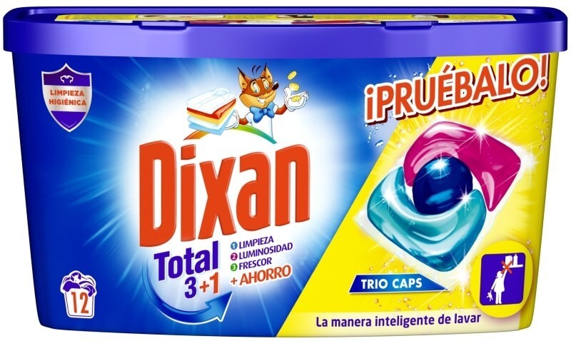 Dixan en cápsulas trio 12 lavados
