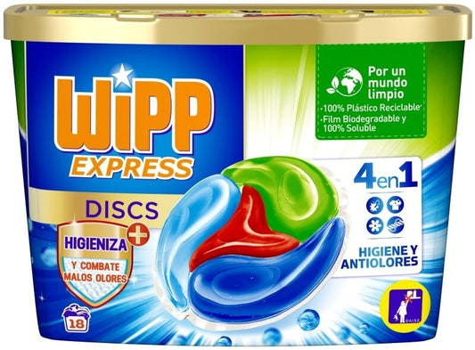 Wipp en cápsulas discs 4 en 1 antiolores