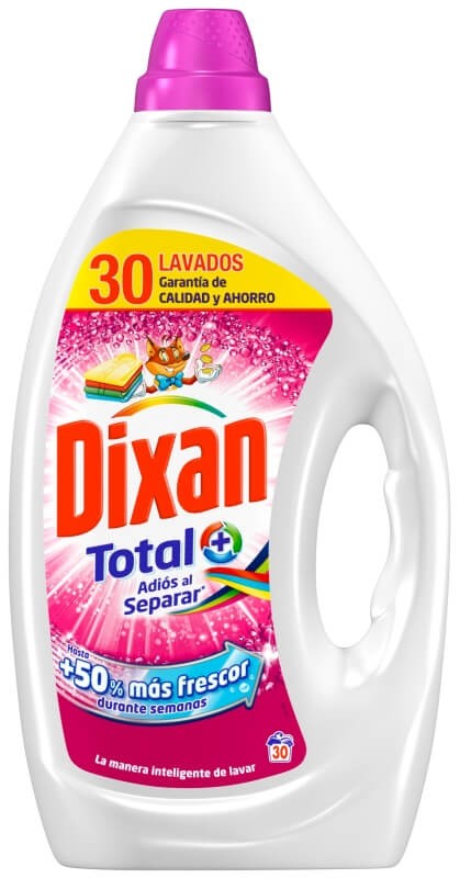 Dixan gel adiós al separar total 3+1 30 lavados 1,5 l