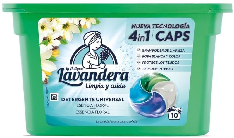 La Antigua Lavandera Limpia y Cuida – Detergente en Cápsulas 10 uds – Esencia Floral