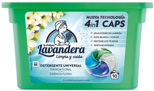La Antigua Lavandera Limpia y Cuida – Detergente en Cápsulas 10 uds – Esencia Floral