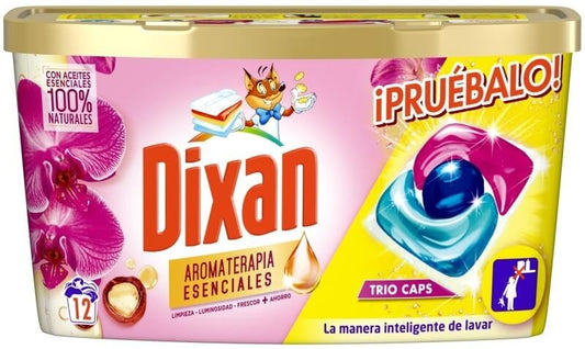 Dixan en cápsulas trio aromaterapia 12 lavados