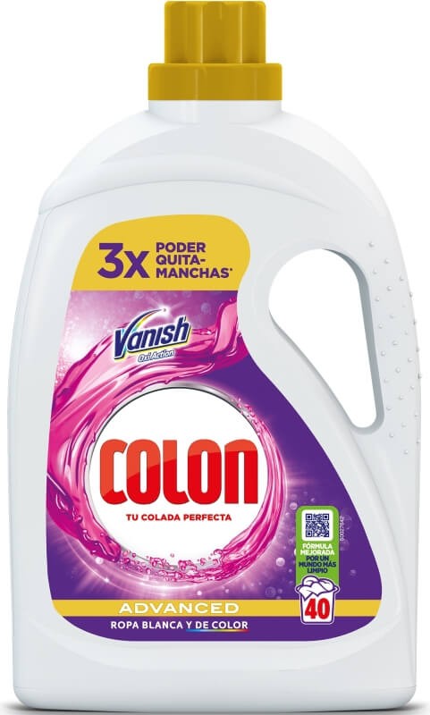 Colon Detergente Gel Líquido Vanish 1.8L 40D - Limpieza Profunda y Eliminación de Manchas Difíciles