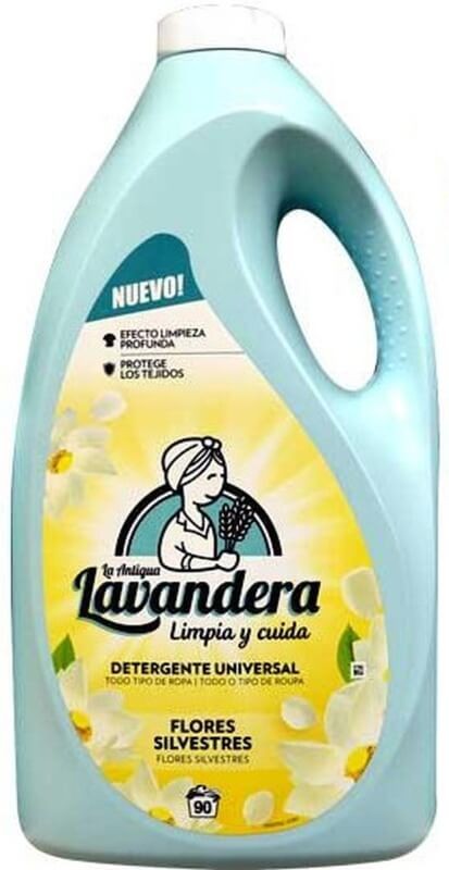 La Antigua Lavandera Detergente Líquido Flores Silvestres 4,5L 90D