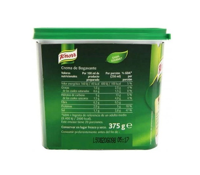 Knorr Crema de Bogavante 375 g – Sabor Gourmet del Mar en Cada Cucharada