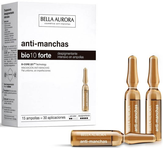 Bella Aurora Ampollas Bio10 Forte Anti-Manchas 15 Ampollas X 0,2 ml