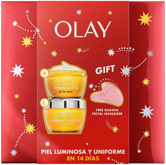Olay Estuche Regenerist Vitamina 50 ml + Vitamina Noche 50 ml + Masage