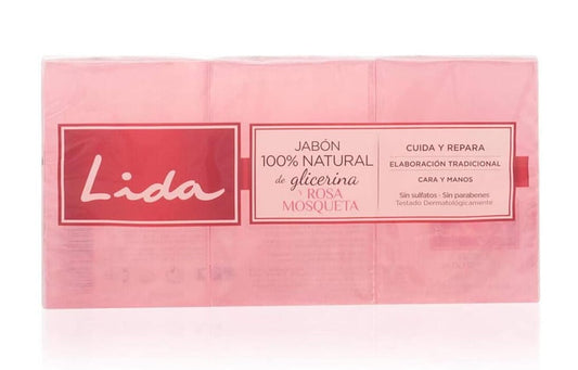 Lida Jabón 100% Natural Glicerina Rosa Mosqueta