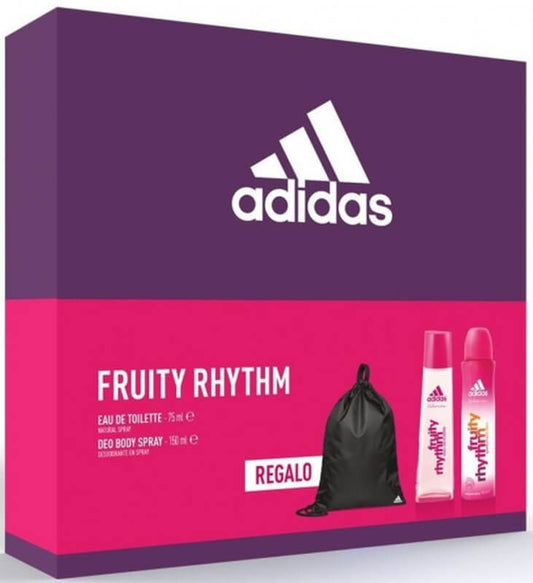 Adidas Estuche Fruity Rhythm Woman Vapo 75 ml+ Desodorante Spray 150 ml + Gymbag
