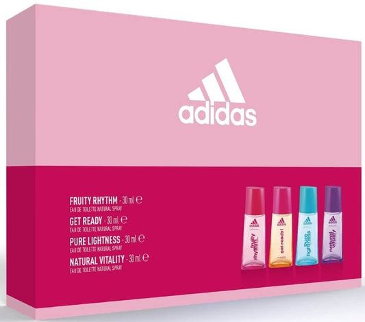 Adidas Estuche Multi Fragancias Woman 30 ml Rhythm + 30 Ml G.Ready + 30 ml Lightness + 30 ml N.Vitality