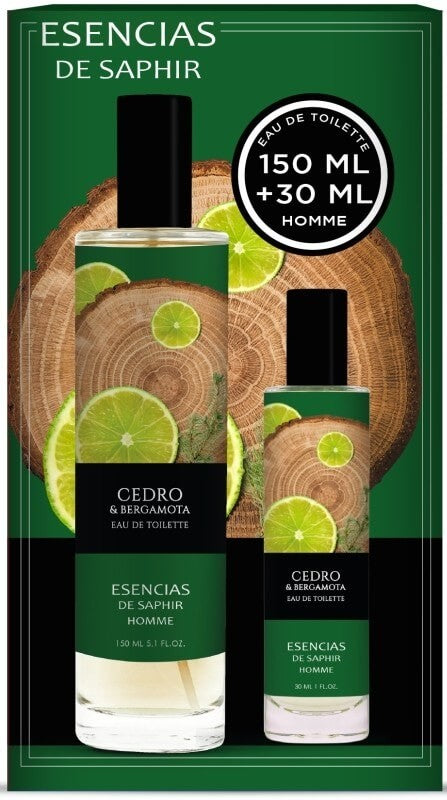 Esencias de Saphir Cedro & Bergamota 150 ml + 30 ml - La Fragancia Masculina que Inspira Confianza