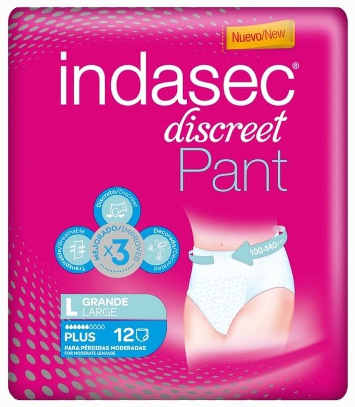 Indasec Pañales Adulto Pant Plus Grande 12 Unidades