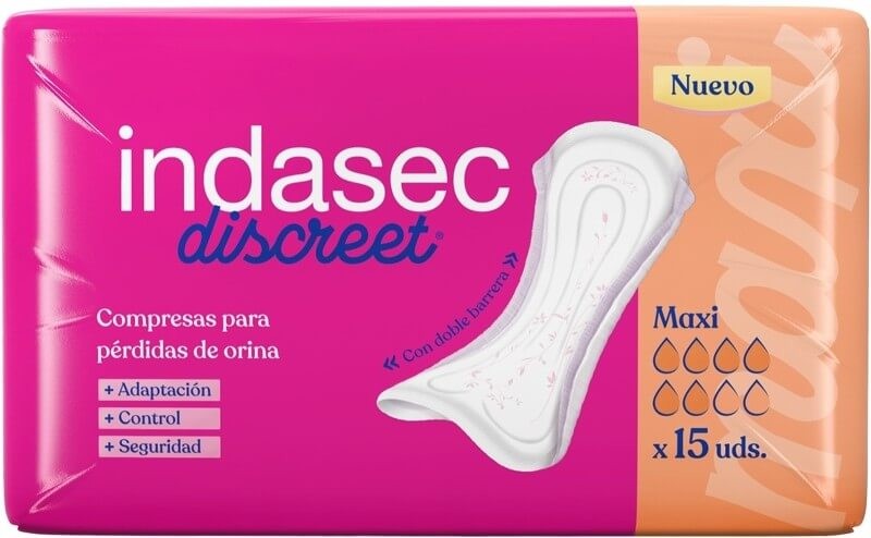 Indasec Incontinencia Discret Maxi 15 Unidades