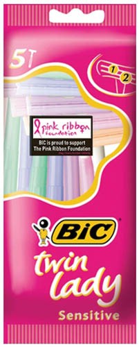 BIC Maquinillas De De Depilar Twin Lady 2 Hojas Sensitive 5 Unidades
