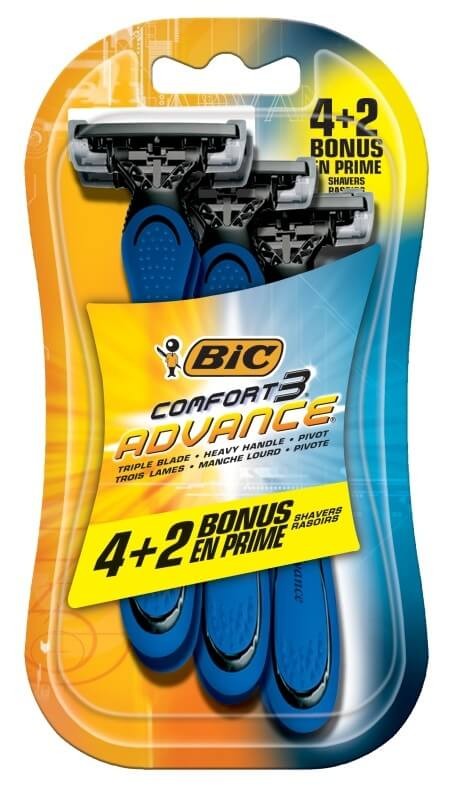 BIC Maquinilla Desechable Comfort 3 Advance 4 Unidades + 2 Unidades
