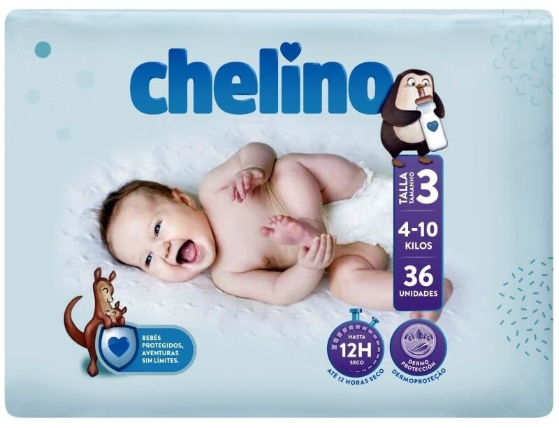 Chelino Pañales Talla 3 36U