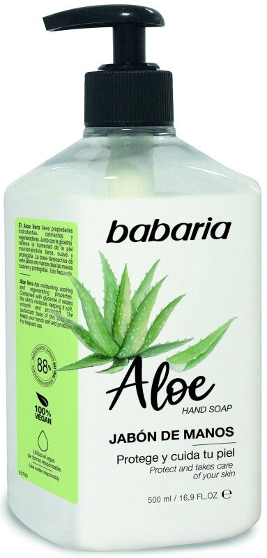 Babaria Jabón De Manos Aloe Vera Dosificador 500 ml