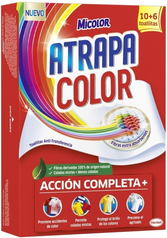 Micolor Toallitas Atrapa Color 10 Unidades + 6 Unidades