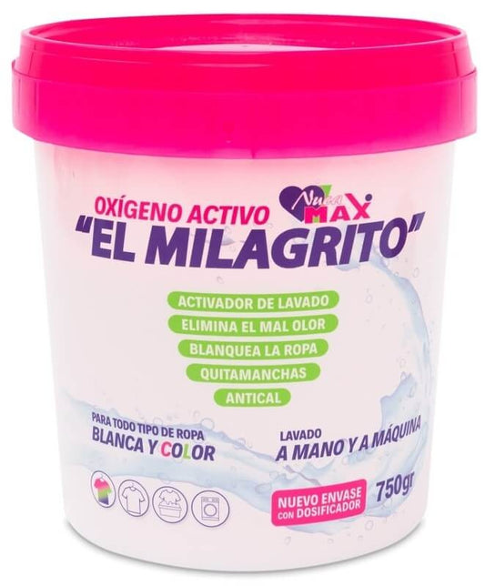 El Milagrito Oxígeno Activo Quitamanchas 750 g - Eficacia Total para tu Lavado
