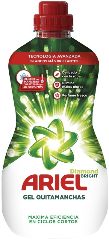 Ariel Diamond Bright Gel Quitamanchas 800 ml – Blancos Más Brillantes