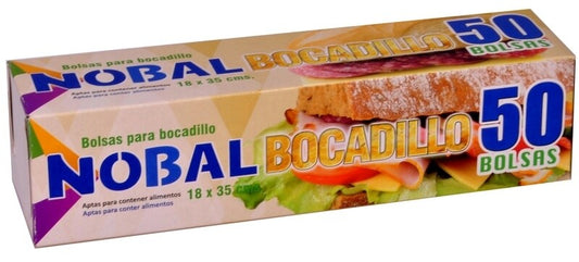 Nobal Bolsa Bocadillo 18 cm X 35 cm 50 Unidades