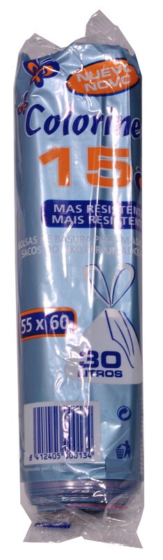 Colorín Bolsa Basura Autocierre Nacarada 15 Unidades