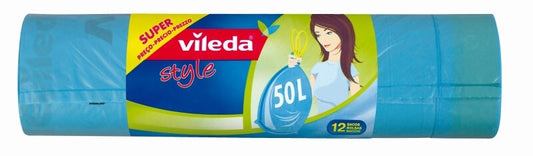 Vileda Bolsas De Basura - Style Autocierre Reforzado Capacidad De 50 Litros 12 Unidades