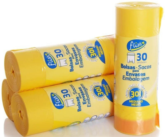Fliss Bolsa Basura Autocierre Amarilla 55x58 30L 30U