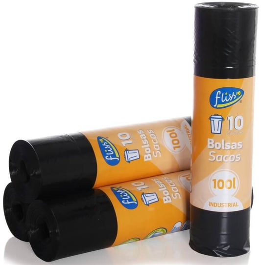 Fliss Bolsa Basura Negra 100 Litros - 10 Unidades