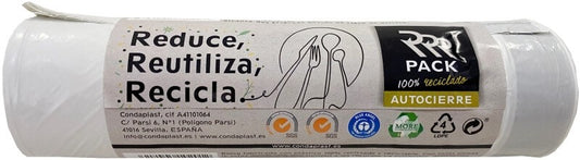 RRR PACK Bolsa Basura autocierre 45x47 cm 20 litros 20 unidades