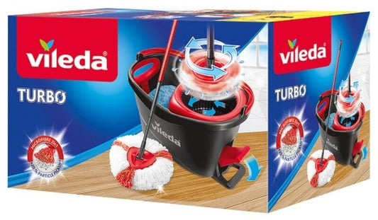 Vileda Cubo Easy Wring & Clean Turbo Pedal Conjunto De Fregona Y Cubo Escurridor