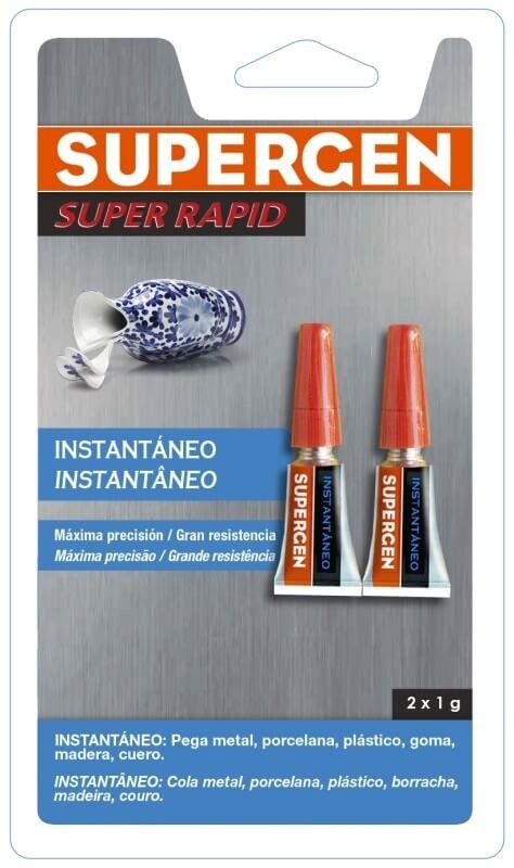Supergen Adhesivo Super Rapido 2 Unidades 1 gr