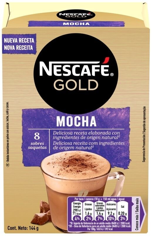 Nescafé Café Soluble Mocha 8 Sobres – El Placer del Chocolate y el Café en un Solo Paso