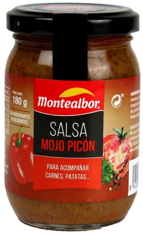 Montealbor Salsa Mojo Picón 180 g - El Sabor Auténtico para Tus Carnes y Patatas