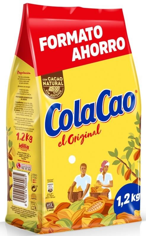 ColaCao Cacao en Polvo Original Ecobolsa 1200 g - Sabor Auténtico y Formato Familiar