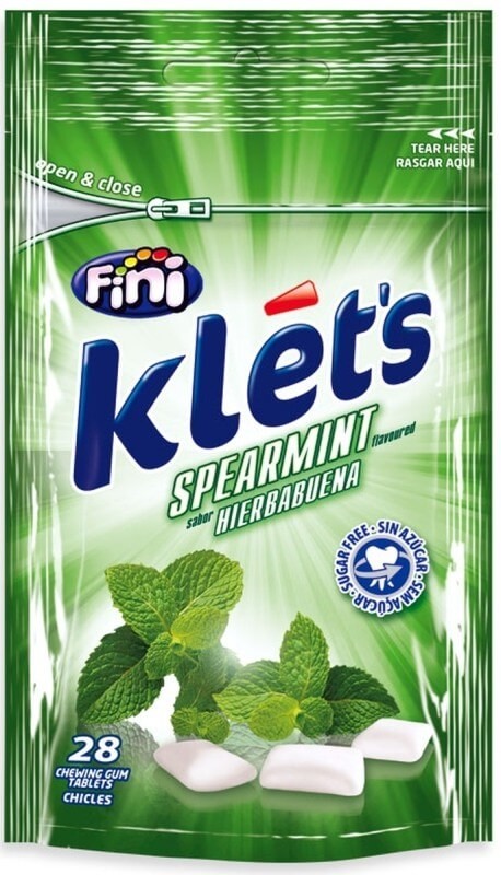 Klets Chicle Sin Azúcar Hierbabuena 28 Unidades