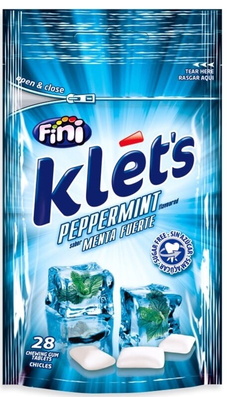 Klets Chicle Sin Azúcar Menta 28 Unidades