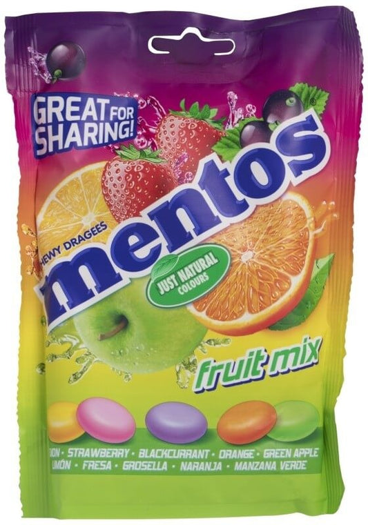 Mentos Caramelos Fruit Mix 160 gr