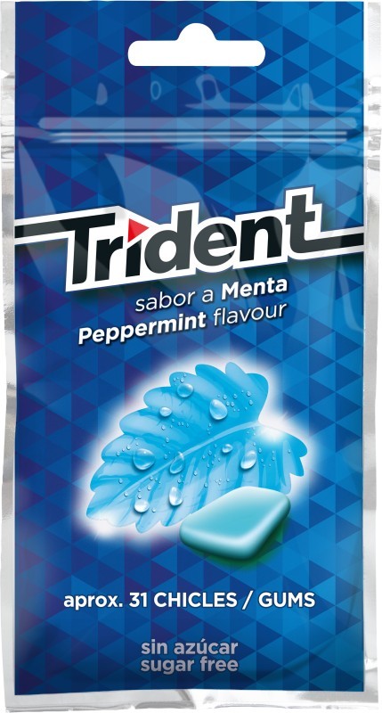 Trident Chicle Sin Azúcar Menta 43,5 gr - 31 Unidades Aproximadamente