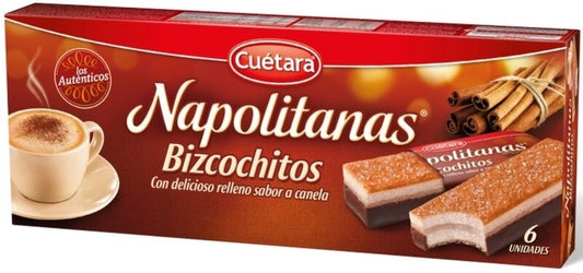 Cuétara Napolitanas Bizcochitos 6U 144G – El auténtico sabor a canela en cada bocado