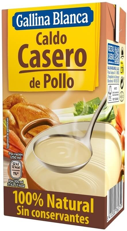 Gallina Blanca Caldo Casero de Pollo 500 ml - Sabor y Nutrición en Cada Plato