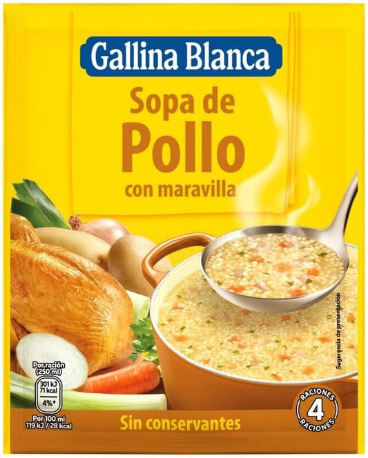 Gallina Blanca Sopa De Pollo Con Maravilla 85G – Sabor Tradicional en Cada Cucharada