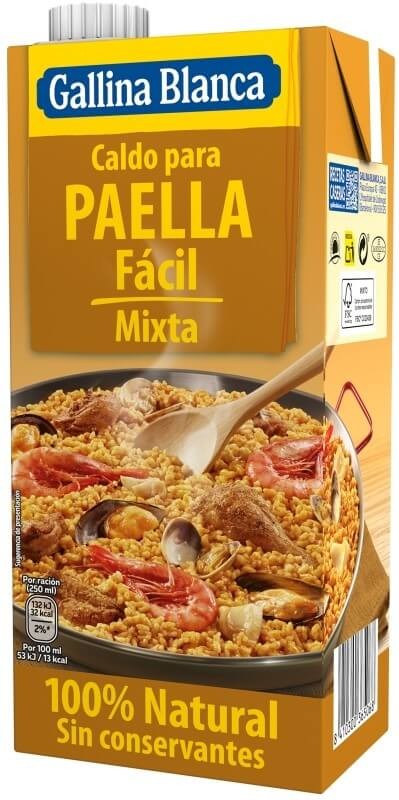 Gallina Blanca Caldo Para Paella Facil Mixta Brick 1  l