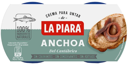 La Piara Pate De Anchoas Tapa Azul 2 Unidades X 84 gr