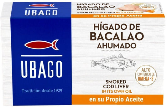 Ubago Hígado de Bacalao Ahumado RR-121 - Sabor Gourmet con un Toque Ahumado