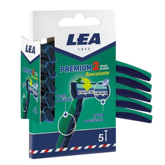 LEA Premium Cuchillas de Afeitar 2 Hojas 5 uds