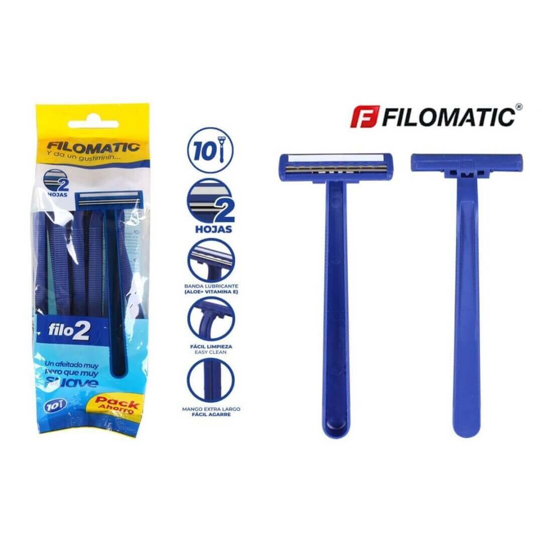 Filomatic Cuchillas de Afeitar 2 Hojas 10 uds