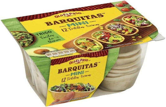 Old El Paso Barquitas Mini 12 Tortillas de Trigo 145 g – Fáciles de Rellenar y Siempre Tiernas