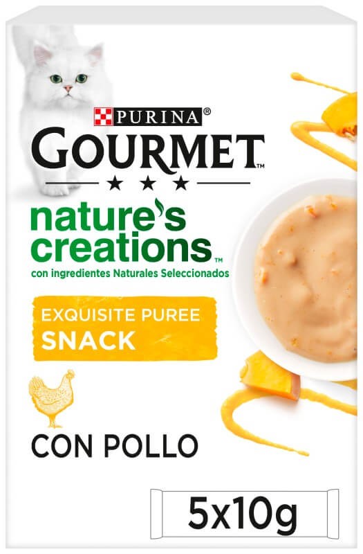 Gourmet Alimento Húmedo Para Gatos Nature Pure Pollo 5 Unidades X 10 gr