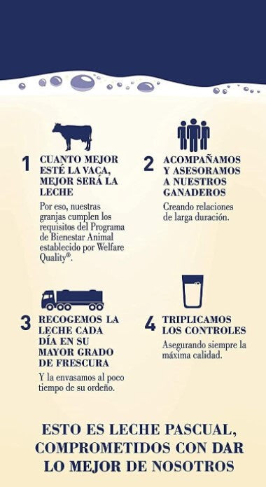 Pascual Leche Desnatada Pack 6 x 1L - Nutrición Saludable para Toda la Familia